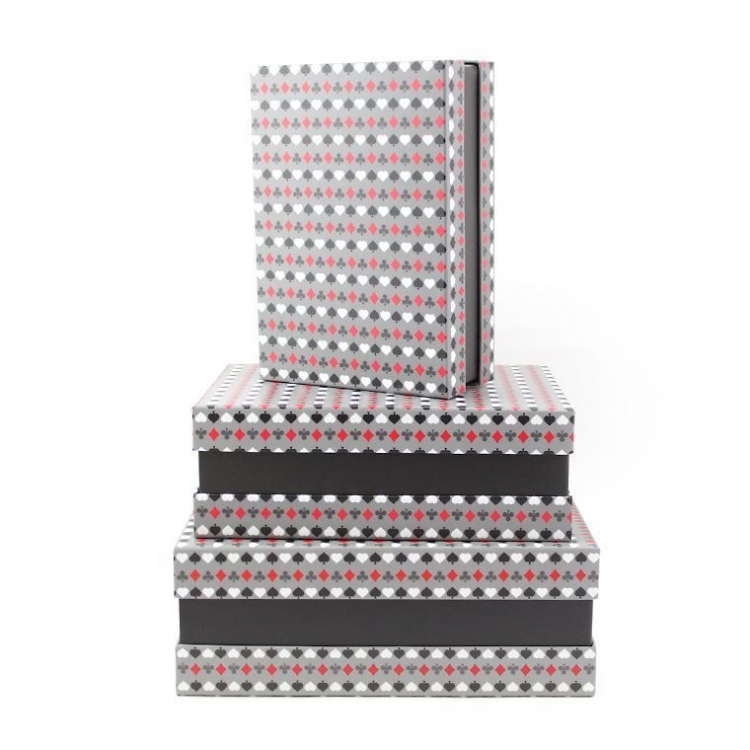 Набор подарочных коробок 3 в 1 "Игральные карты"