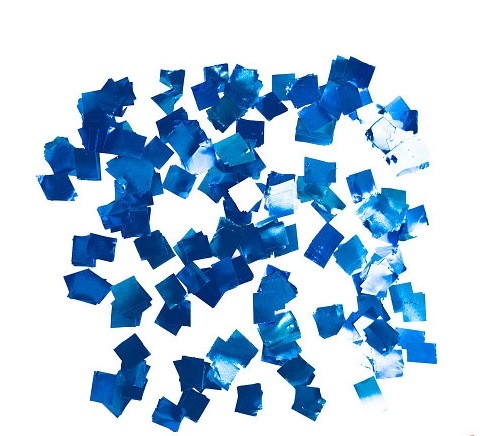 Конфетти "Квадрат" Металлизированное, Голубой