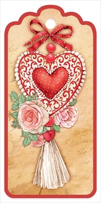 Бирка для подарка без надписи (подвеска сердце)